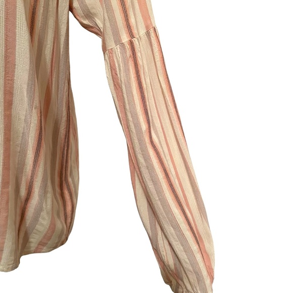 Paige Blouse Long Sleeve Boho Striped Shirt Size Small - Picture 4 of 6